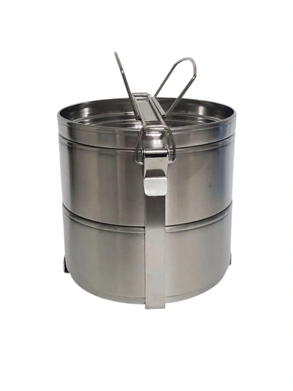Food Network Silver 2-Tier Stainless Steel Lunch Carrier